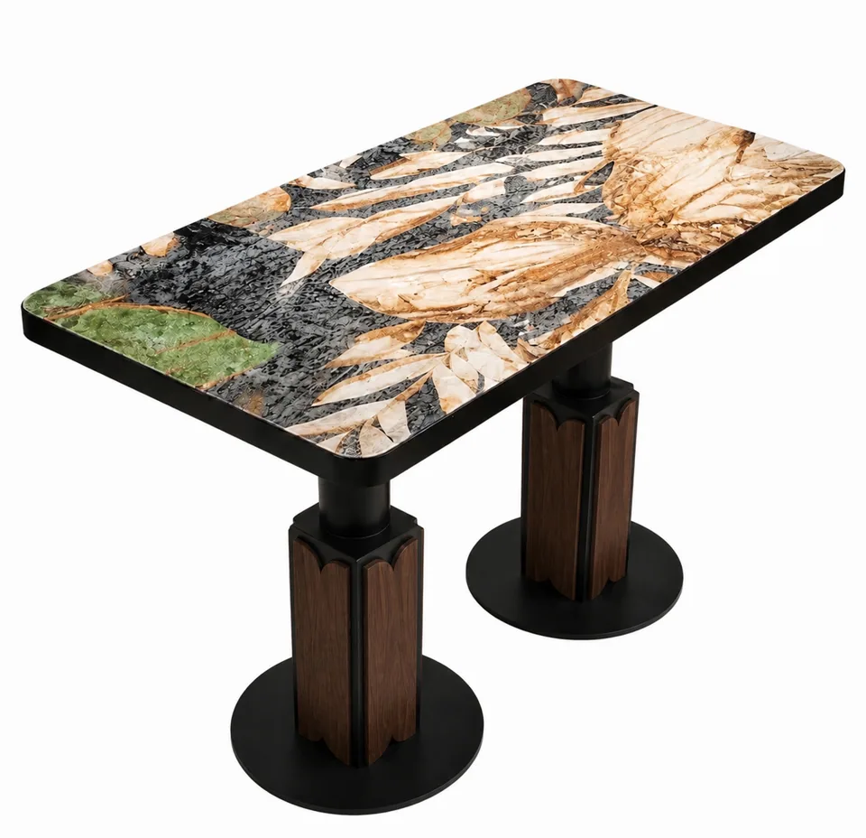 Botanical-Top Twin-Column Table