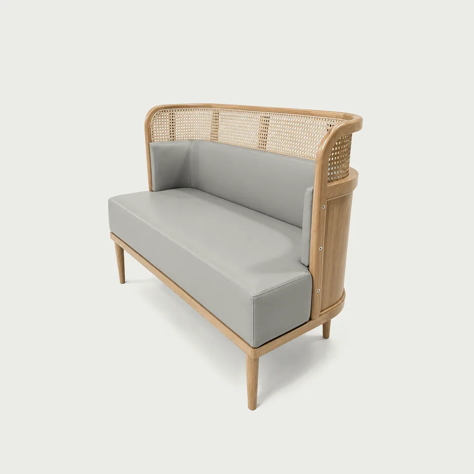 Cane Wrap Oak Booth