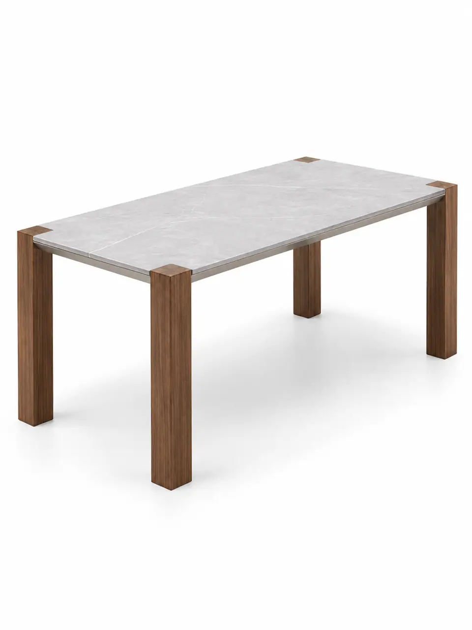 Corner-Block Grey Stone Table