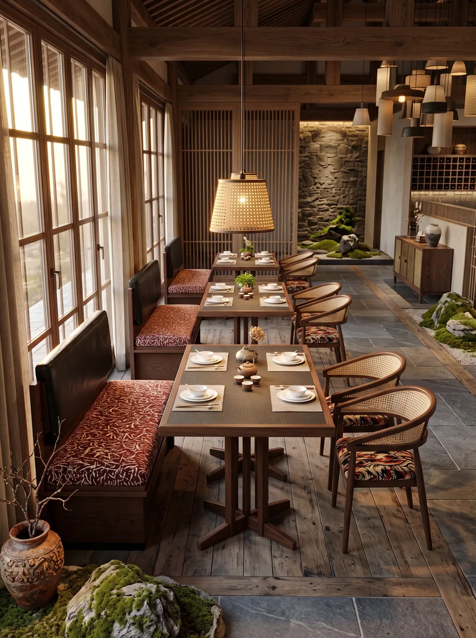 Rattan Armchair and Booth Set view 3