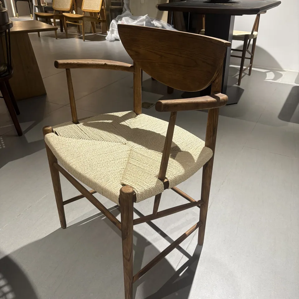 Shell-Back Cord Armchair