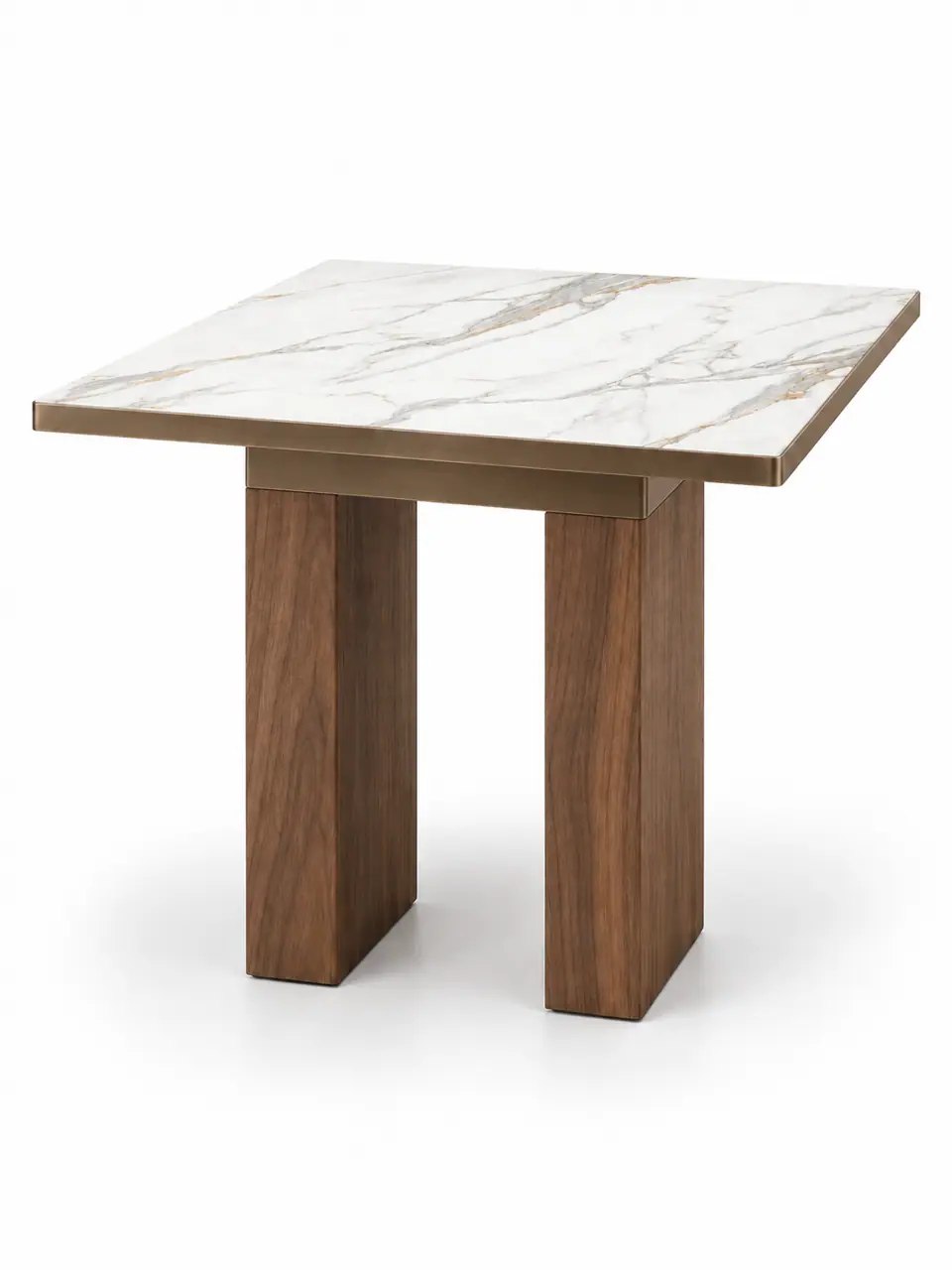 Twin-Block Walnut Dining Table