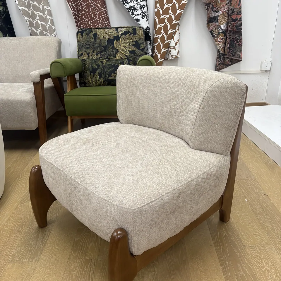 Walnut Cradle Slipper Chair