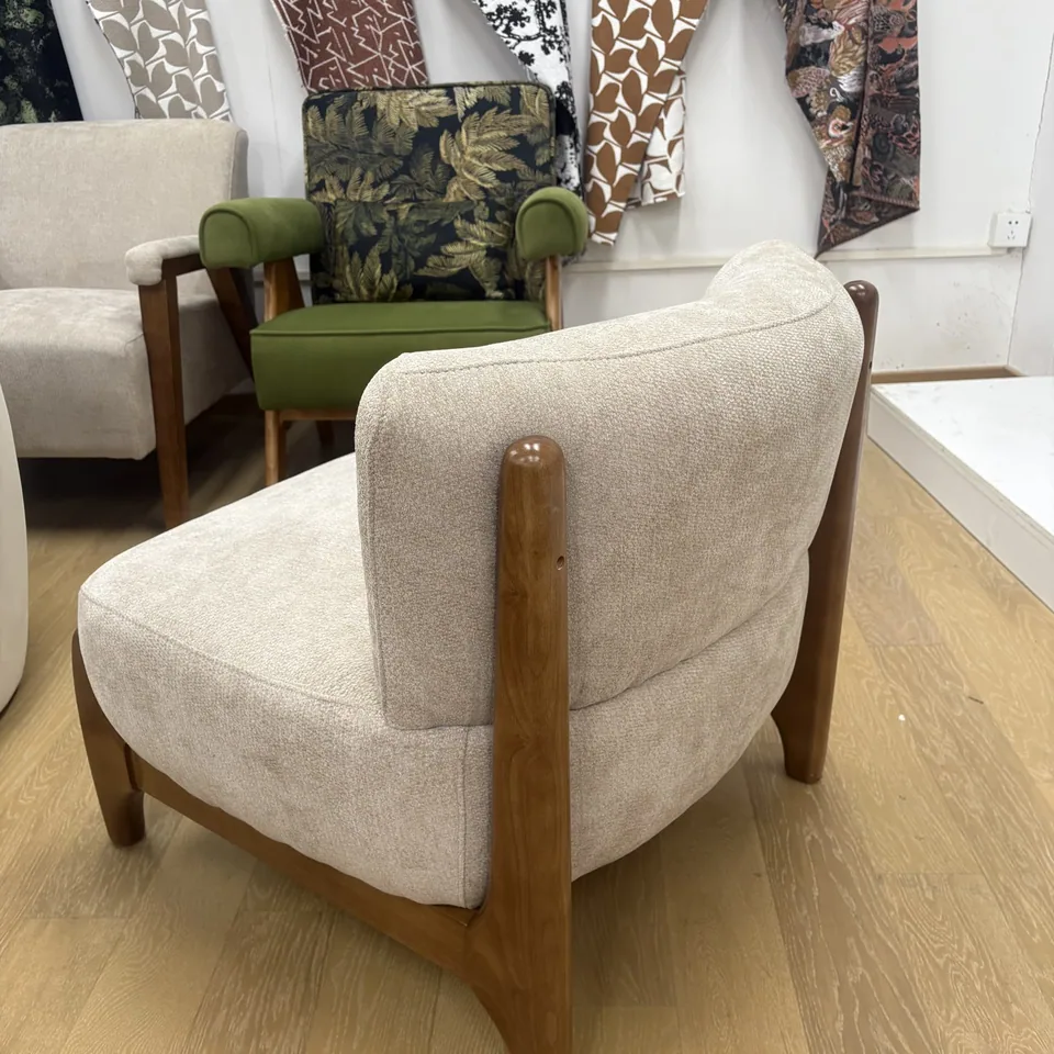 Walnut Cradle Slipper Chair view 2