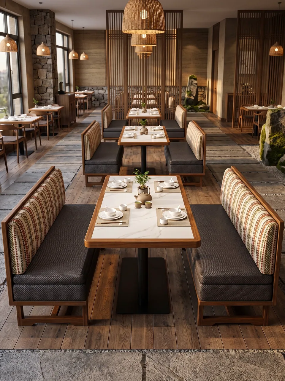 Woven Leather Sled Booth Set